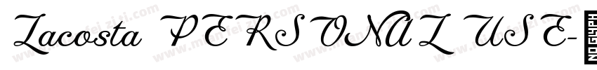 Lacosta PERSONAL USE字体转换